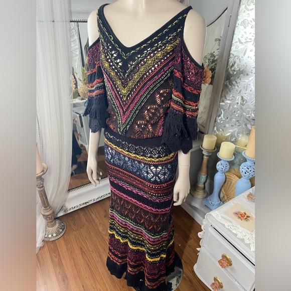 Anthropologie crotchet maxi festival dress Cecelia Prada - Picture 4 of 6